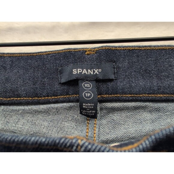 SPANXshape Everywear Jeans Raw Indigo Wide Leg Pull On Bootcut Jeans Womens XS - Picture 9 of 11